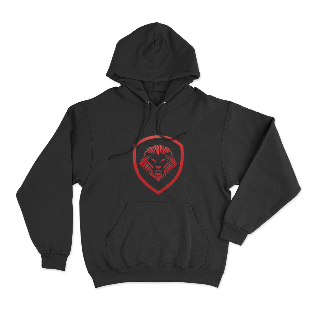 Valuetainment Classic Lion Logo Unisex Hoodie Black Valuetainment Classic Lion Logo Unisex Hoodie Black