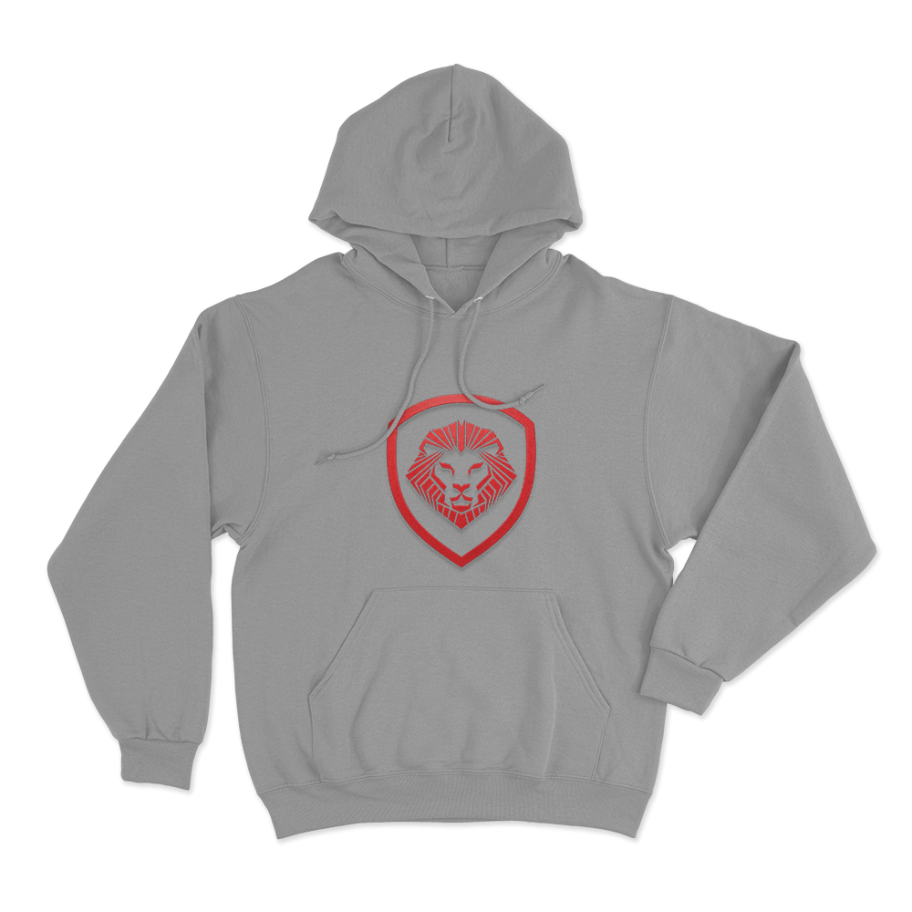Valuetainment Classic Lion Logo Unisex Hoodie Grey Valuetainment Classic Lion Logo Unisex Hoodie Grey